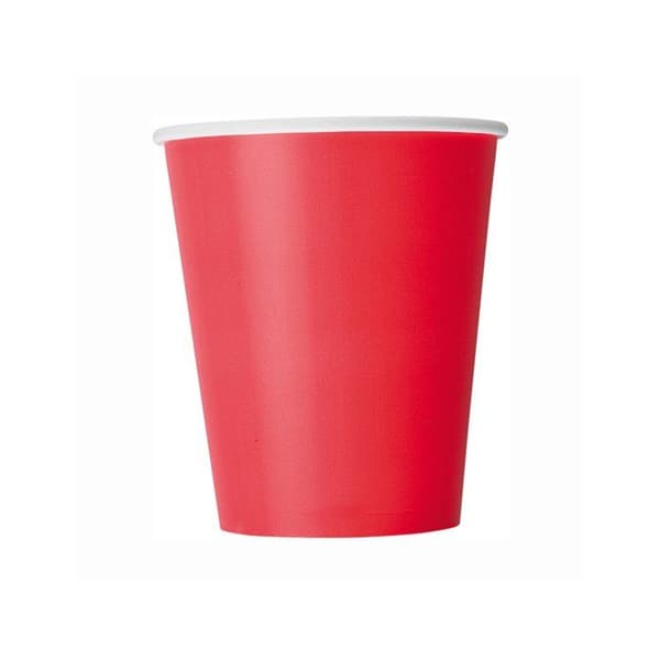 Art de la table - FIT STEP DOO - 8 Röda papperskoppar 210 ml