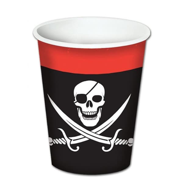 8 st piratpappersmuggar 260 ml