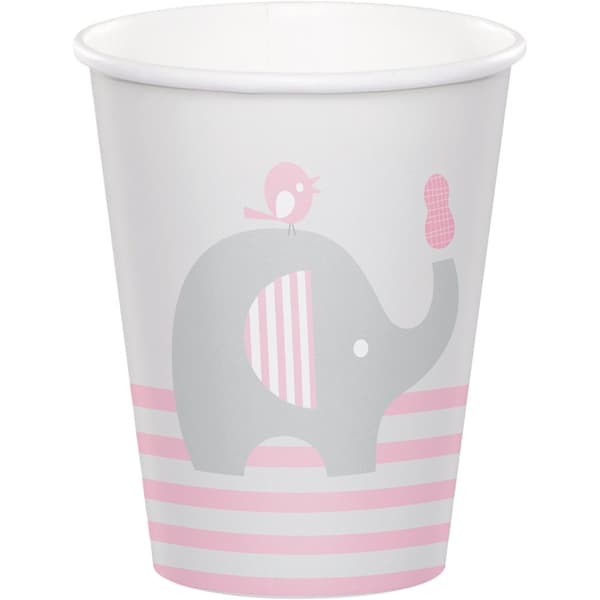 Creative Party Little Peanut Baby Shower Party Cup (Pack of 8) White/Grey/Pink One Size