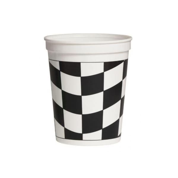 Creative Party Plastic Checkerboard Stadium Cup Black/White One Size