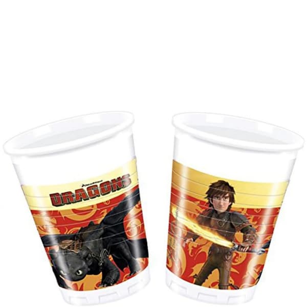 How To Train Your Dragon Partymugg i plast (8-pack) Multicoloured One Size