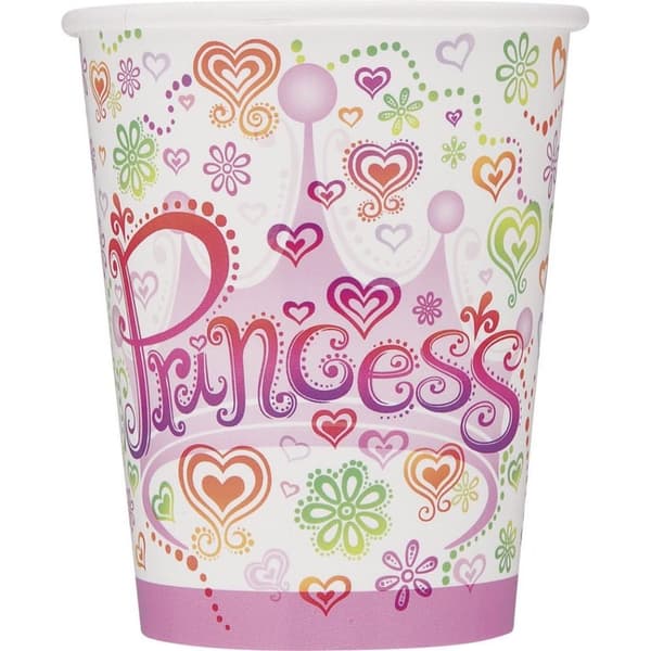 Unique Party Princess Diva Paper Party Cup (Pack of 8) Multicoloured One Size