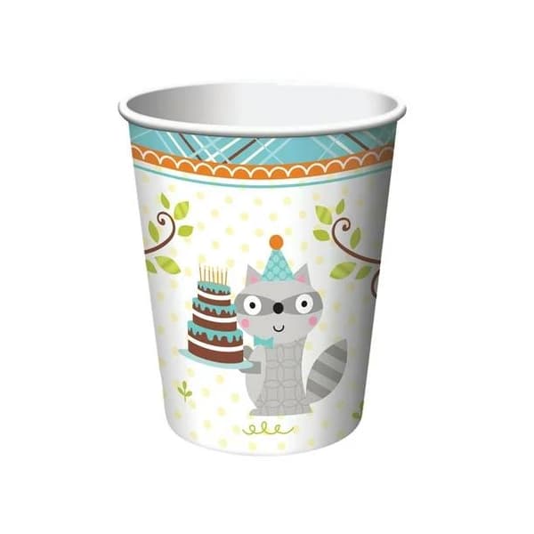 Creative Party Paper Woodland Party Cup (Pack of 8) Blue One Size