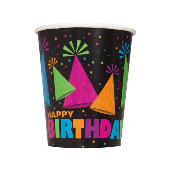Unique Party Paper Neon Party Cup (Pack of 8) Multicoloured One Size