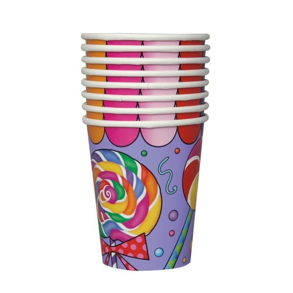 Unique Party Paper Candy Party Cup (Pack of 8) Multicoloured One Size