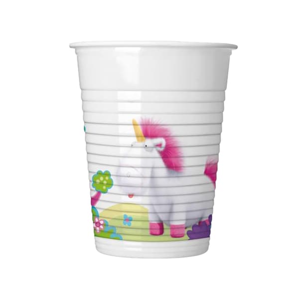 Despicable Me Engångsmugg i plast med enhörning (8-pack) White One Size