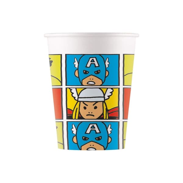 Marvel Avengers Paper Comic Birthday Party Cup (Pack of 8) Multicoloured One Size