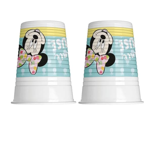 Disney Tropisk Mimmi Pigg engångsmugg i plast (8-pack)