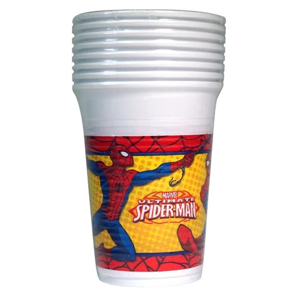The Ultimate Spider-Man Plastic Party Cup (Pack of 8) Red/Blue/Yellow One Size