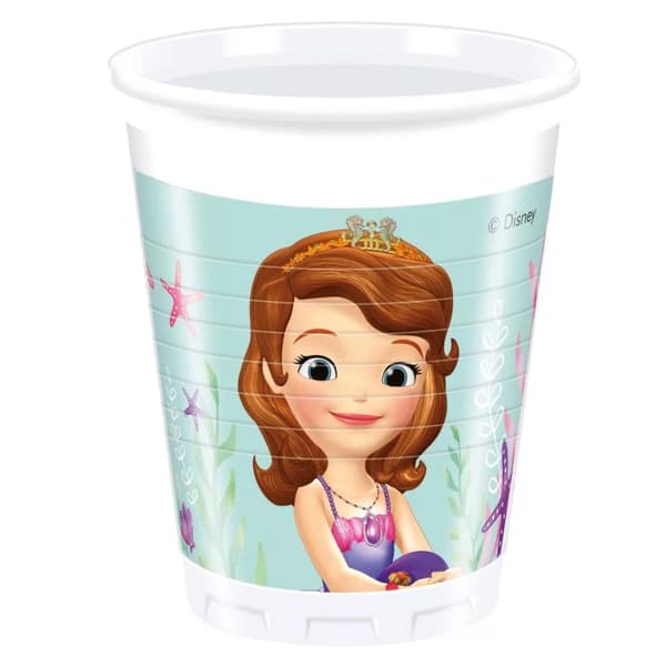 Sofia The First Engångsmugg i plast (8-pack) Multicoloured One Size