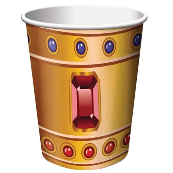 Creative Party Paper Pirate Party Cup (Pack of 8) Gold/Red/Blue One Size