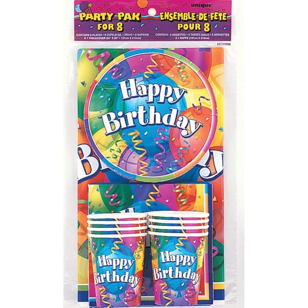 Unique Party Birthday Party Favours Set (Pack of 8) Multicoloured One Size