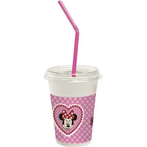 Disney Happy Helpers Minnie Mouse Party Cup (Pack of 12) Pink/White/Grey One Size