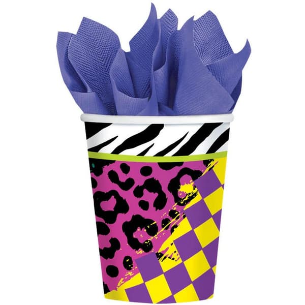 80-tals festmugg (förpackning med 8 st) Multicoloured One Size