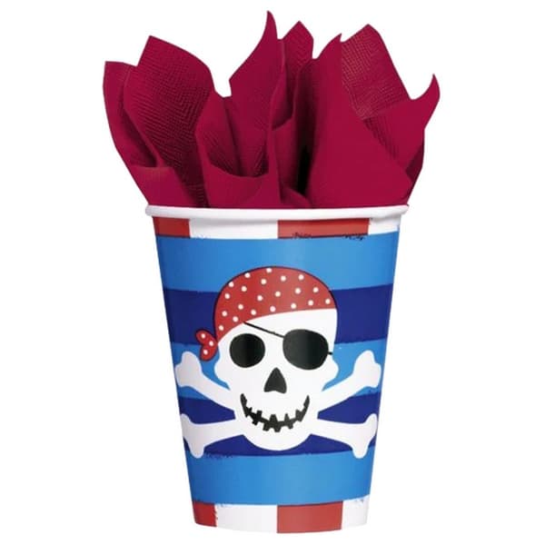 Amscan Pirate Treasure Party Cup White/Blue/Red One Size