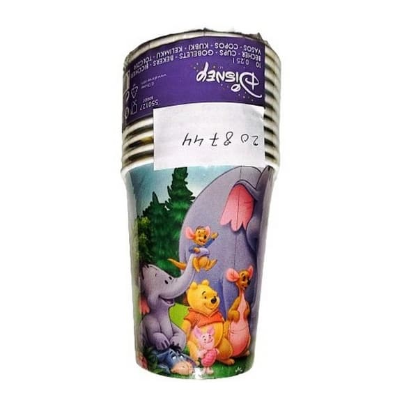 Winnie the Pooh Disposable Cup (Pack of 10) Multicoloured One Size