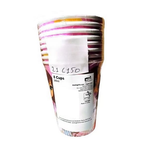 Moxie Girlz 260ml Party Cup (Pack of 8) Multicoloured One Size