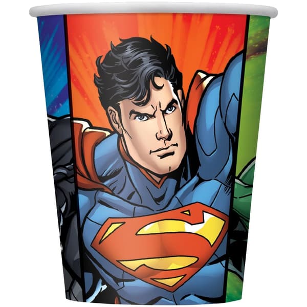 Justice League Festkop i papir (pakke med 8 stk.) Multicoloured One Size