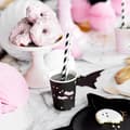 Miniatyrbild 2 av 3: Pappmuggar Boo 6st - Rosa/Svart Halloween - Party Deco