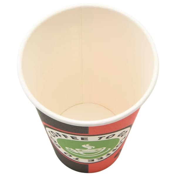vidaXL Kaffekoppar i papper 1000 st 16oz 400ml röd och svart