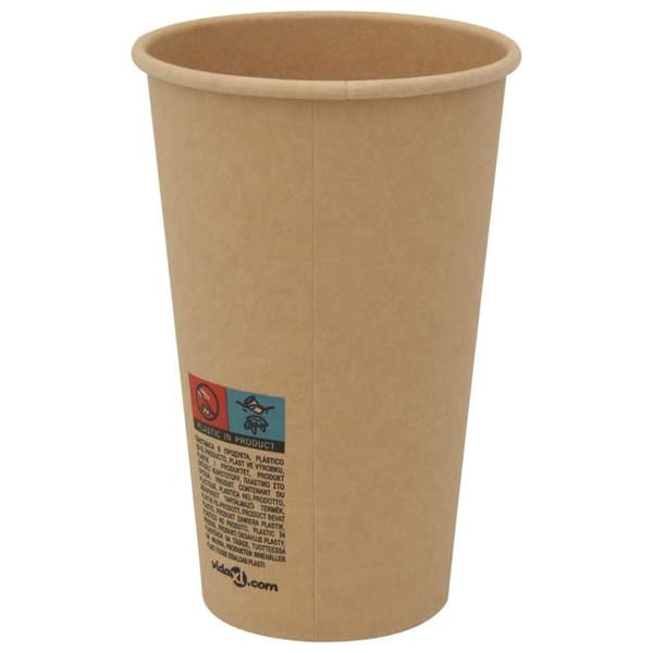 vidaXL Papir kaffekopper 1000 stk 16oz 400 ml brun