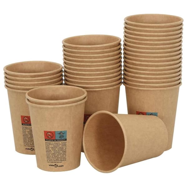 vidaXL Papir kaffekopper 1000 stk 8oz 200 ml brun
