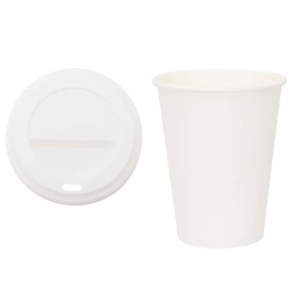 Kaffekoppar i papper med lock 1000 st 12oz 300ml