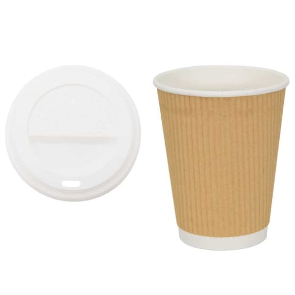 Kaffekoppar i papper med lock 1000 st 16oz 400ml