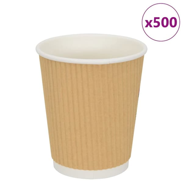 Kaffekoppar i papper 500 st 8oz 200ml brun