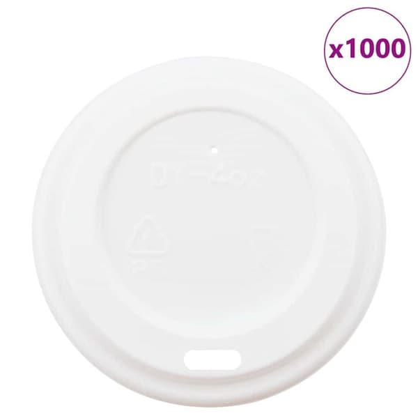 lock för kaffekoppar av papper Ø60 mm 4oz 1000 st vit plast