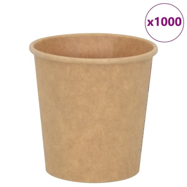 vidaXL kaffekopper af papir 1000 stk. 4oz 100ml brun