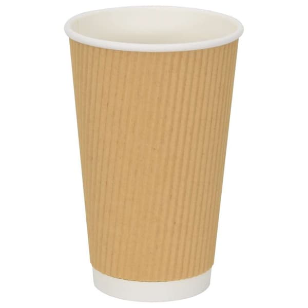 vidaXL Kaffekoppar i papper 500 st 16oz 400ml brun