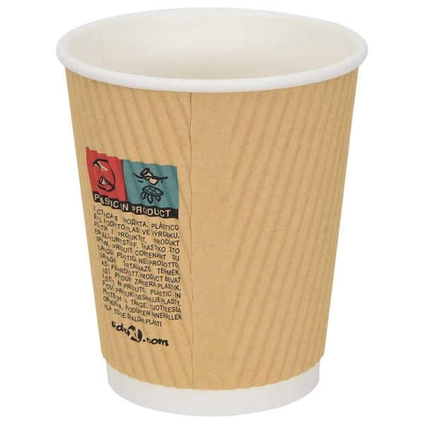 vidaXL Papir kaffekopper 500 stk 8oz 200 ml brun