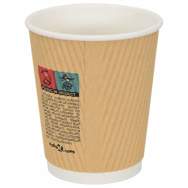 vidaXL kaffekopper af papir med låg 1000 stk. 8oz 200ml