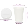 Miniatyrbillede 9 af 9: vidaXL kaffekopper af papir med låg 1000 stk. 12oz 300ml
