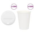 Miniatyrbillede 1 af 9: vidaXL kaffekopper af papir med låg 1000 stk. 12oz 300ml