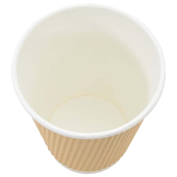 vidaXL Papir kaffekopper med lokk 1000 stk 12oz 300 ml