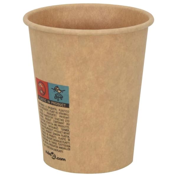 vidaXL Kaffekoppar i papper med lock 1000 st 8oz 200ml