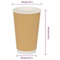 Miniatyrbillede 7 af 7: vidaXL kaffekopper af papir 500 stk. 16oz 400ml brun