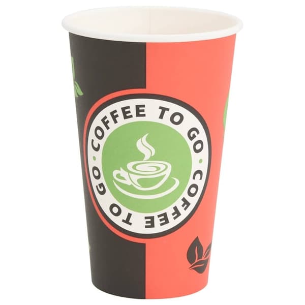 vidaXL kaffekopper af papir med låg 1000 stk. 16oz 400ml