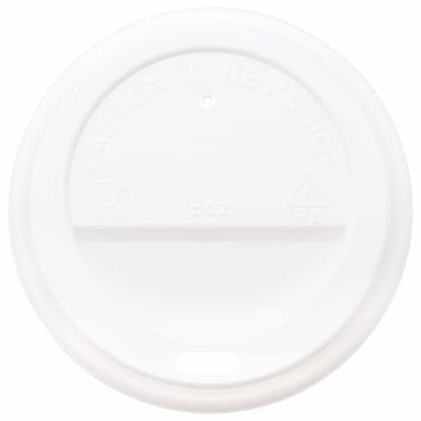 vidaXL Paperiset kahvikuppikannet Ø80 mm 8oz 1000 kpl Valkoinen muovi