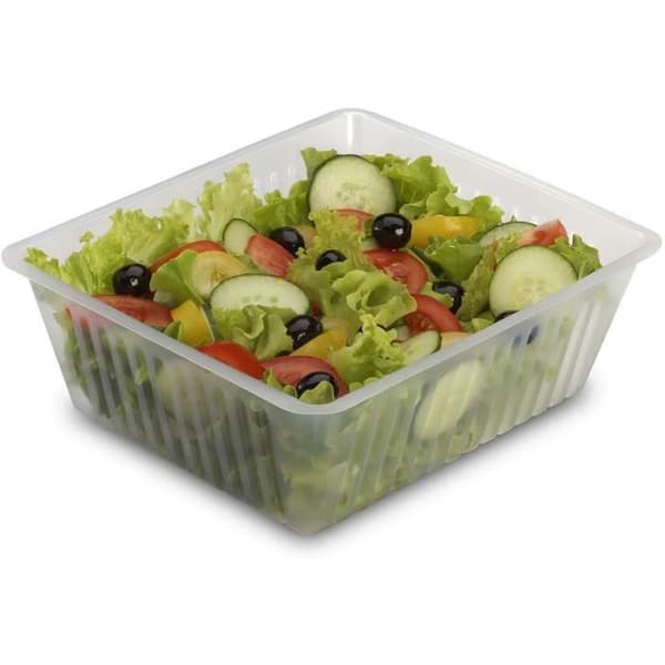 GUILLIN - CAISSIPACK PÅSE MED 250 Delikatessbricka 1500cc, polystyren, transparent, 20,2 x 15,2 x 6,2 cm -