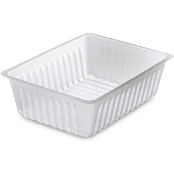 GUILLIN - CAISSIPACK PÅSE MED 250 Delikatessbricka 1500cc, polystyren, transparent, 20,2 x 15,2 x 6,2 cm -