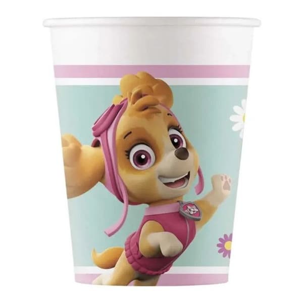 Engångsglas - Procos - 93477 - 8 stycken - 200 ml - Paw Patrol-mönster - Rosa och Blå