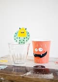 Miniatyrbild 3 av 4: Engångsglas - engångskoppar Folat - 68346 - Monster Bash-koppar 250ml-6 styck, Multicolor