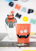 Miniatyrbild 2 av 4: Engångsglas - engångskoppar Folat - 68346 - Monster Bash-koppar 250ml-6 styck, Multicolor