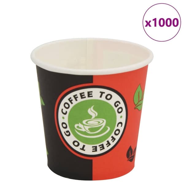 Engångsmuggar 1000 st kaffe papper 120 ml (4 oz)