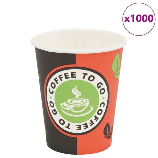 Engångsmuggar 1000 st kaffe papper 240 ml (8 oz)