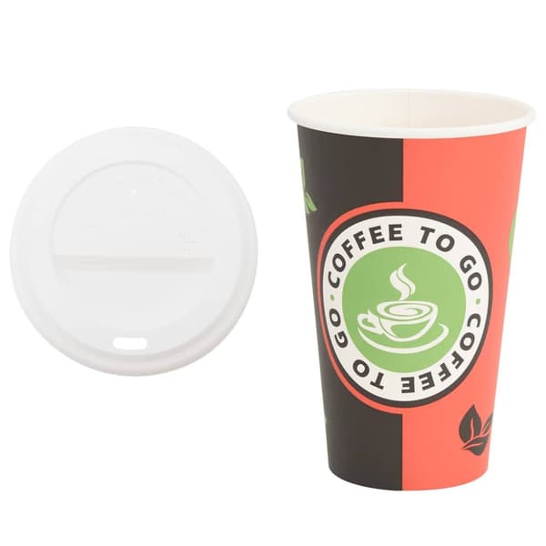 Kaffekoppar i papper med lock 1000 st 16oz 400ml