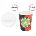 Miniatyrbild 1 av 2: Kaffekoppar i papper med lock 1000 st 8oz 240ml